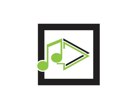 Music note icon logo design templateのイラスト素材