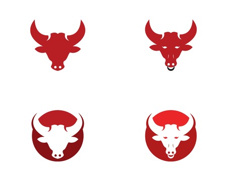Bull head logo vector templateのイラスト素材