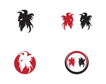 Buffalo head icon logo vector templateのイラスト素材