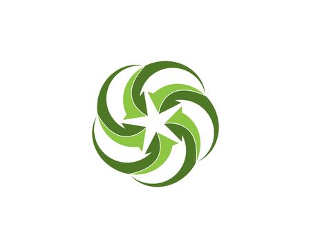 Circle arrows logo vector templateのイラスト素材