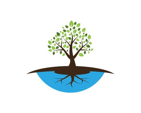 Tree icon concept of a stylized vector illustrationのイラスト素材