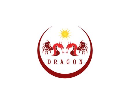 Dragon head logo design vector illustrationのイラスト素材