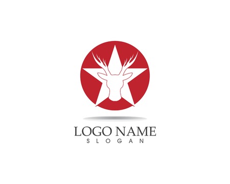 Deer head icon logo design vector illustrationのイラスト素材
