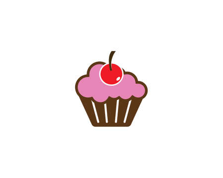 Cup cake logo vector templateのイラスト素材