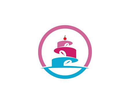 Birthday cake logo vector templateのイラスト素材