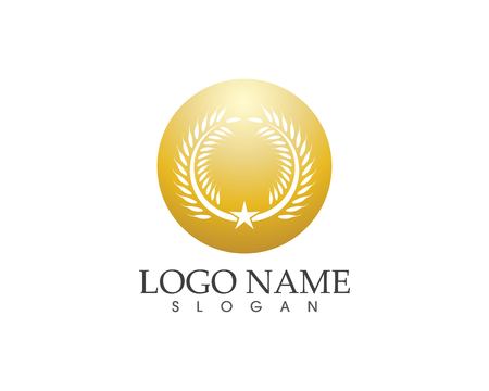 Rice wheat icon logo vector illustrationのイラスト素材