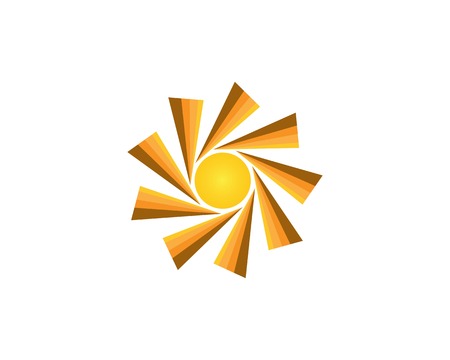 Abstract sun logo vector templateのイラスト素材