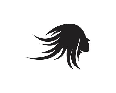 Natural beauty salon hair logo vector templateのイラスト素材