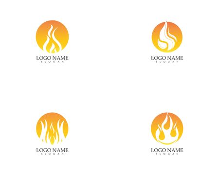 Fire flame logo design vectorのイラスト素材