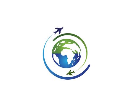 Globe earth map abstract logo vectorのイラスト素材