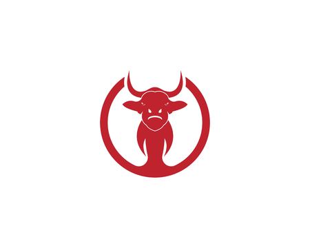 Bull head icon logo vector illustrationのイラスト素材