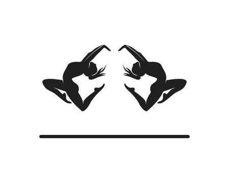 Athletic logo vector silhouetteのイラスト素材
