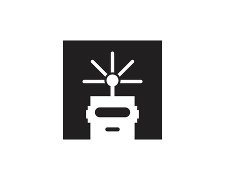 Robot icon logo templateのイラスト素材