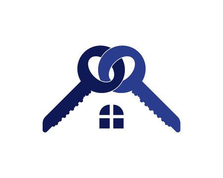House key logo template vectorのイラスト素材