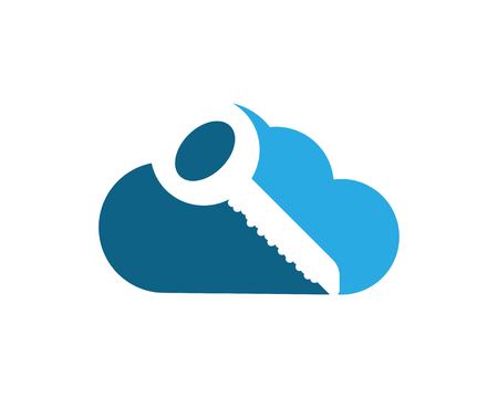 Shield conection internet logo templateのイラスト素材