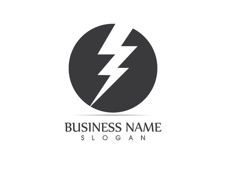 Lightning flash logo vectorのイラスト素材