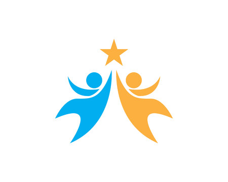 Success people logo vector templateのイラスト素材