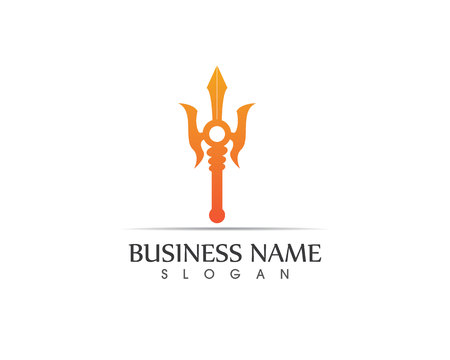Trident Logo Template vector icon illustration designのイラスト素材