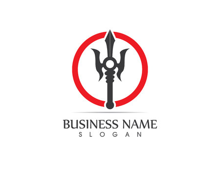 Trident Logo Template vector icon illustration designのイラスト素材