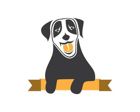 Dog head icon logo design vectorのイラスト素材