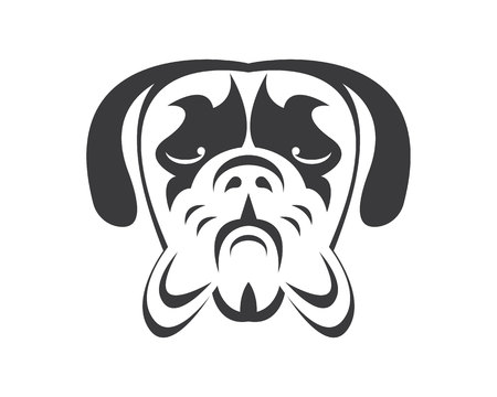 Dog head icon logo design vectorのイラスト素材