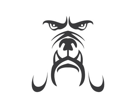 Dog head icon logo design vectorのイラスト素材