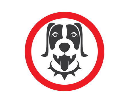 Dog head icon logo design vectorのイラスト素材
