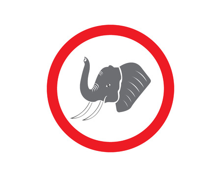 Elephant logo design vector illustrationのイラスト素材