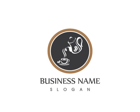 Coffee cup Logo Template vector icon designのイラスト素材