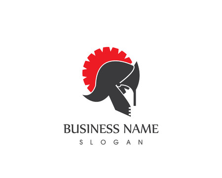 Spartan helmet logo design vector templateのイラスト素材
