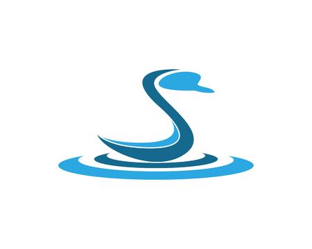 Swan logo design vector illustrationのイラスト素材