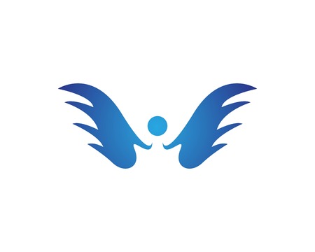 Black wing logo symbolのイラスト素材