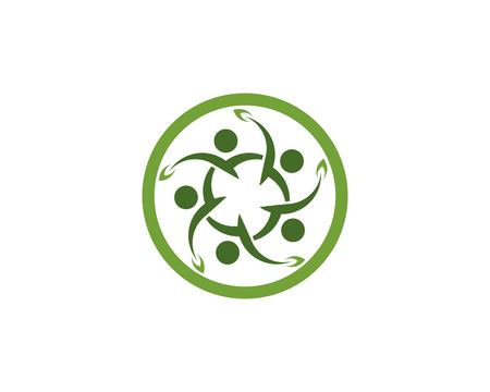 Health leaf people designのイラスト素材