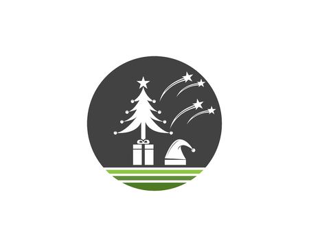 Christmas tree vector templateのイラスト素材