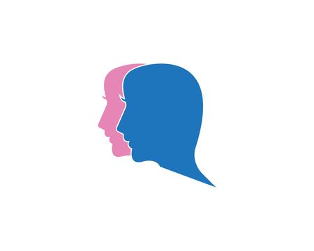 Face silhouette icon logo vector templateのイラスト素材