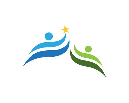 Human character logo vector templateのイラスト素材