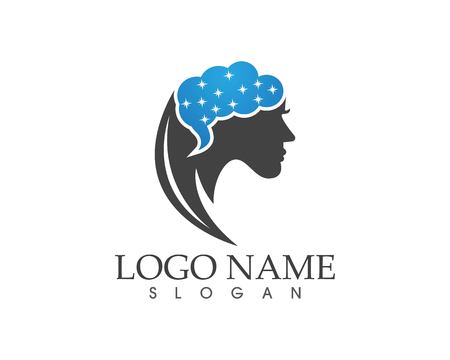 Smart woman idea logo templateのイラスト素材
