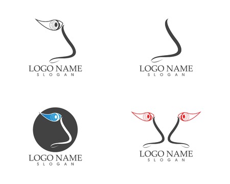 Nose icon logo vector templateのイラスト素材