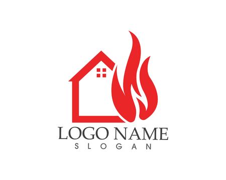Home fire icon sign logoのイラスト素材