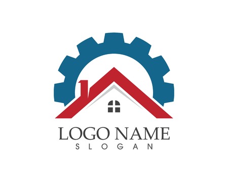 Building home repaired logo design templateのイラスト素材