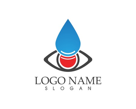 Eye care logo design vector illustrationのイラスト素材