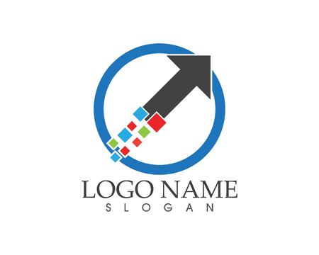 Digital arrow logo design conceptのイラスト素材