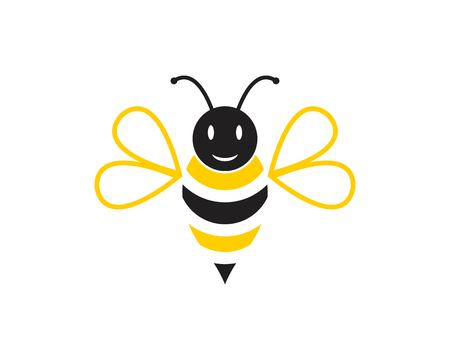 Bee icon logo design vector illustrationのイラスト素材