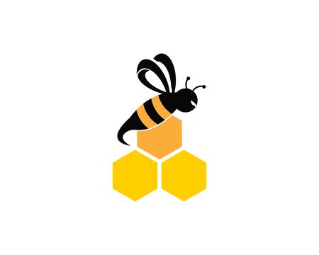 Bee icon logo design vector illustrationのイラスト素材