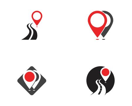 Point location logo templateのイラスト素材