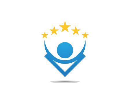 Success people logo vector templateのイラスト素材