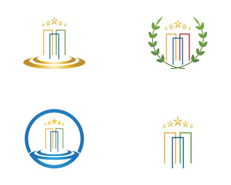 Real estate and building home logo templateのイラスト素材