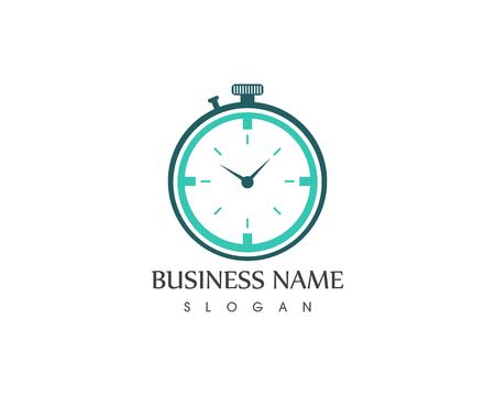 Clock icon logo templateのイラスト素材