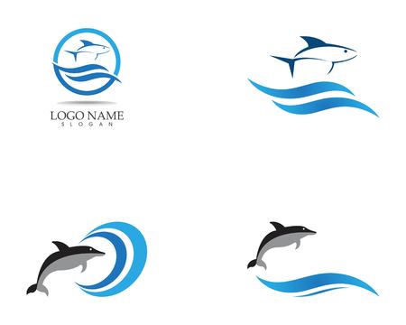 Fish icon logo vector illustrationのイラスト素材