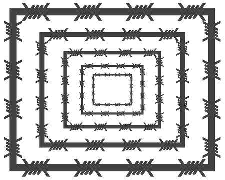 Barbed wire icon logo vector templateのイラスト素材